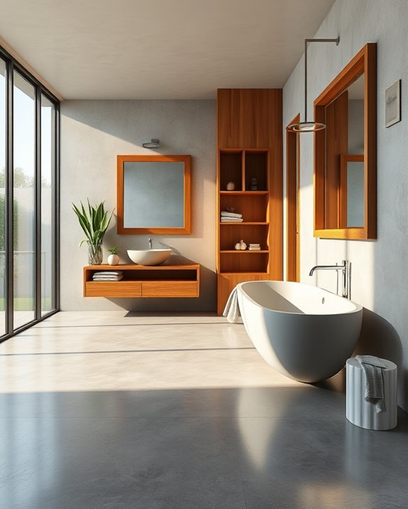 wood and concrete harmony