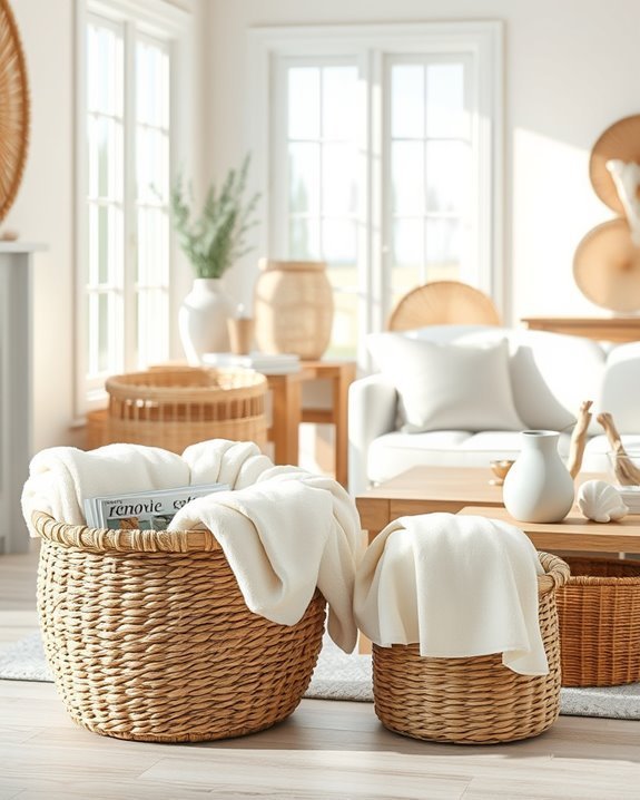 woven baskets for organization