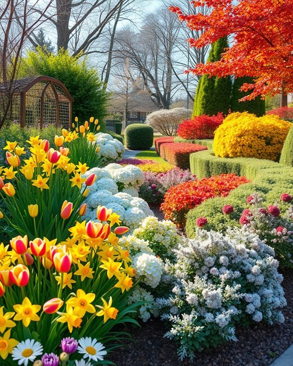 year round vibrant garden colors