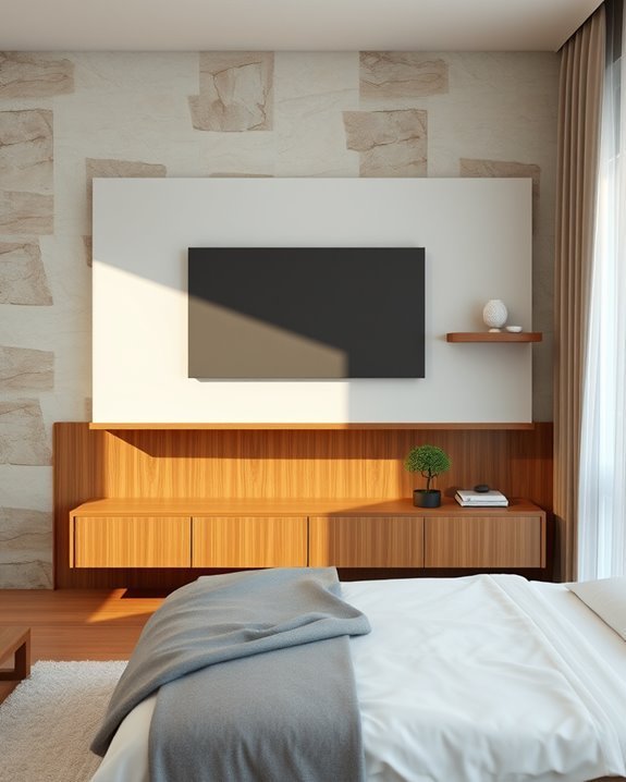 zen inspired minimalist tv design